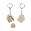 PORTE CLÉS AVEC JETON PERSONNALISABLE EN BAMBOU 'CASEL' 