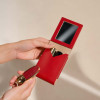 ETUI AVEC MIROIR CUIR RECYCLE PERSONNALISABLE 'FABY'