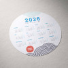 CALENDRIER BI MENSUEL SOUPLE PROMOTIONNEL 'ASTERO ROND'