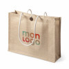 SAC JUTE PERSONNALISABLE AVEC BOUTON 'LACO'