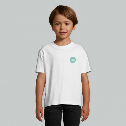 TEE SHIRT PUBLICITAIRE ENFANT 'IMPERIAL' BLANC 190 GR/M²