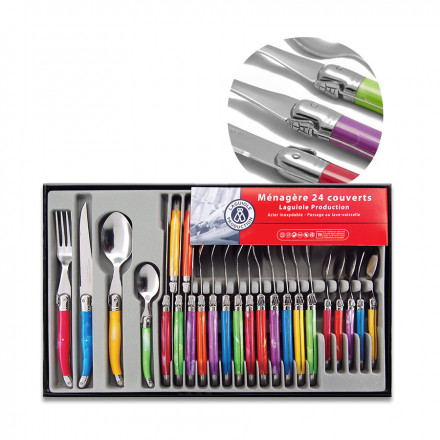 MÉNAGÈRE PUBLICITAIRE DE 24 PIÈCES LAGUIOLE® 'CAZALIS'