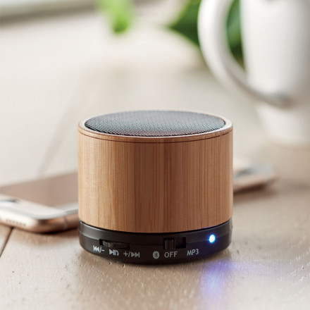 ENCEINTE BLUETOOTH® EN BOIS 3W PERSONNALISABLE 'NOVAWOOD'