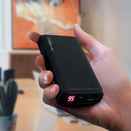 BATTERIE DE SECOURS PERSONNALISÉE 10 000 MAH 2 PORTS USB AKASHI® 'ALUMINI'