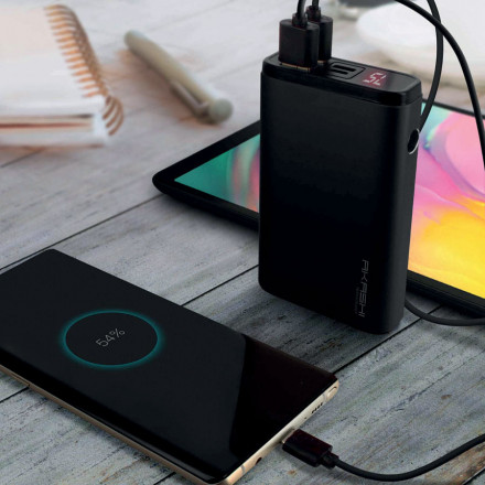 BATTERIE DE SECOURS PERSONNALISÉE 10 000 MAH 2 PORTS USB AKASHI® 'ALUMINI'