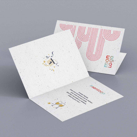 CARTE DE CORRESPONDANCE PERSONNALISÉE BIODÉGRADABLE À PLANTER 'DOURU'
