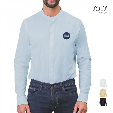 CHEMISE COL MAO PERSONNALISÉE HOMME NEOBLU® 'BART'