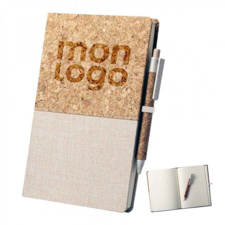 CARNET A5 PUBLICITAIRE AVEC STYLO 'NATURON'