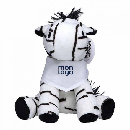PELUCHE AVEC BANDANA PERSONNALISABLE 'ZEBRE'