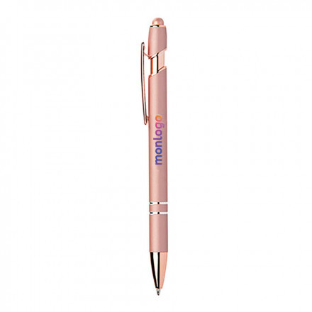 STYLO PERSONNALISABLE BILLE EN METAL 'PRINCY ROSY'
