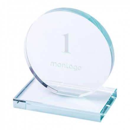 TROPHEE PERSONNALISABLE EN VERRE 'VICKY'