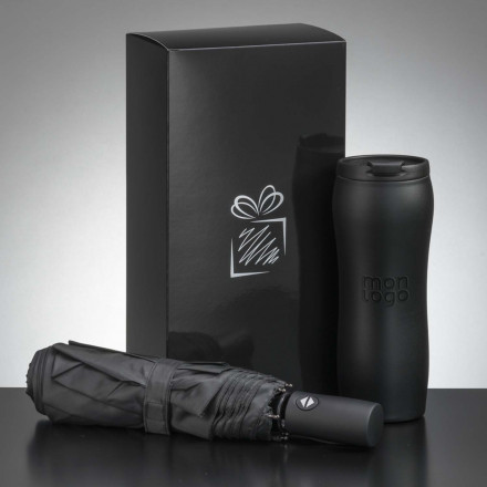 SET DE VOYAGE PERSONNALISABLE XL MUG ET PARAPLUIE 'UMBRI'