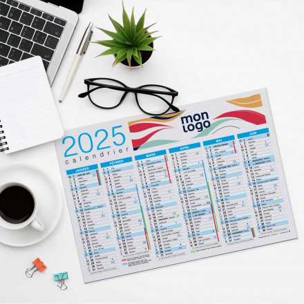 CALENDRIER PERSONNALISÉ SOUPLE PAPIER CARTON 0,5MM A2 À A5 'ASTERO'