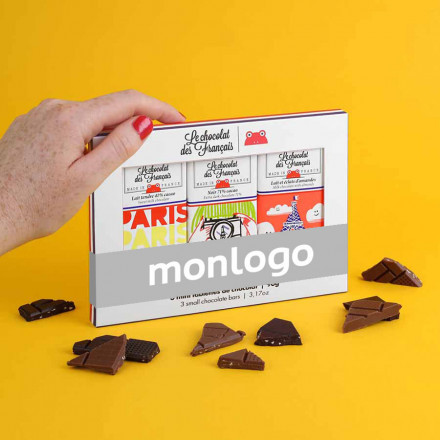 COFFRET PERSONNALISÉ DE 3 MINI TABLETTES DE 90 G 'TAFI'