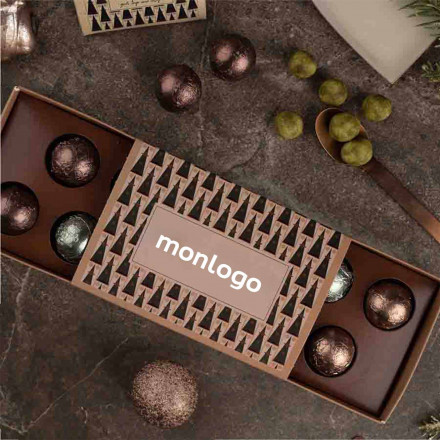 COFFRET PUBLICITAIRE 12 PRALINES AU CHOCOLAT 'CHOPRA'
