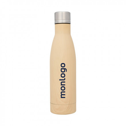 BOUTEILLE ISOTHERME PERSONNALISABLE EFFET BOIS 'ALMIA' 4J