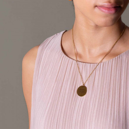 PENDENTIF ROND PERSONNALISE 'CARPE'