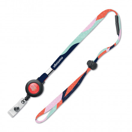 TOUR DE COU PERSONNALISABLE AVEC DEROULEUR DE BADGE 'PAT'