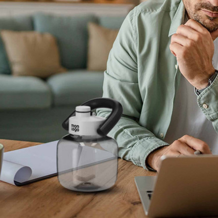 GOURDE AVEC PAILLE PERSONNALISEE 1.8L 'KETTLEBELL'