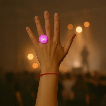BAGUE LUMINEUSE PERSONNALISABLE 'BAUDRYNG'