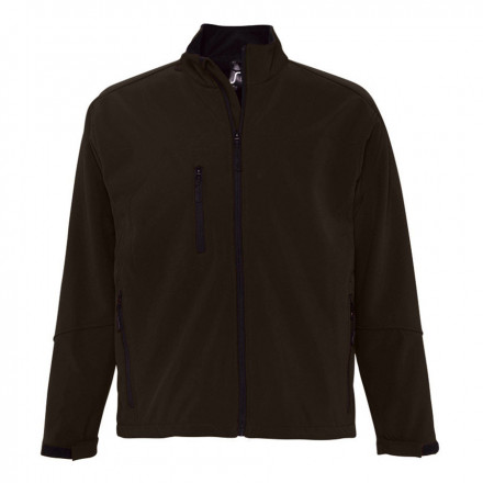 VESTE PUBLICITAIRE ZIPPÉE SOFTSHELL HOMME 'RELAX' 340 GR/M² - chocolat