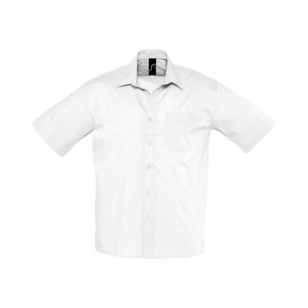 CHEMISE PUBLICITAIRE HOMME MANCHES COURTES 'BRISTOL' - blanc