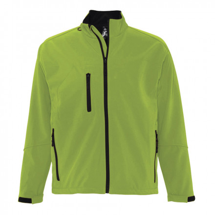 VESTE PUBLICITAIRE ZIPPÉE SOFTSHELL HOMME 'RELAX' 340 GR/M² - vert absinthe