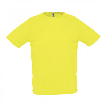T-SHIRT PERSONNALISÉ RESPIRANT HOMME 'SPORTY' 140 GR/M² - citron