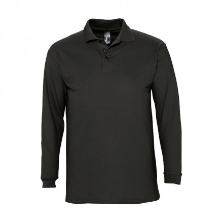 POLO PUBLICITAIRE MANCHES LONGUES HOMME 'WINTER II'  - noir