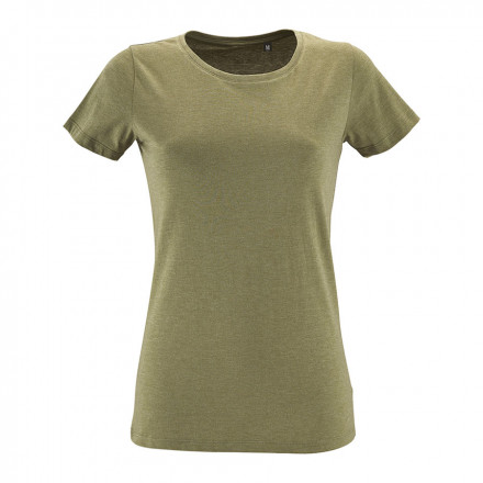 TEE-SHIRT PERSONNALISÉ FEMME 'REGENT FIT' 150 GR/M² - kaki chiné