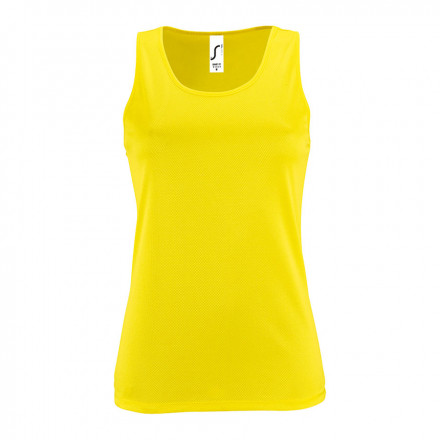 DÉBARDEUR PERSONNALISÉ FEMME 'TYSPORT' - jaune fluo