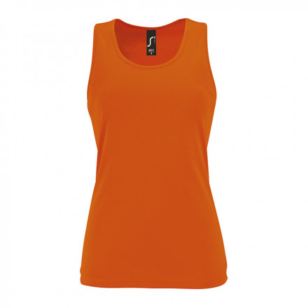 DÉBARDEUR PERSONNALISÉ FEMME 'TYSPORT' - orange fluo