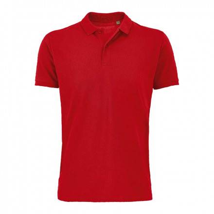 POLO PUBLICITAIRE HOMME BIO 'PLANET' COULEUR 170 GR/M² - rouge