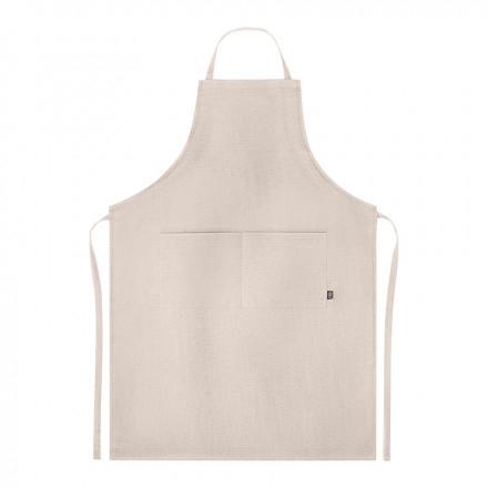 TABLIER PERSONNALISÉ EN CHANVRE 'COCADA' - beige