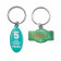 PORTE CLE A LA FORME ACIER PERSONNALISABLE 'VALD' 30x30 MM