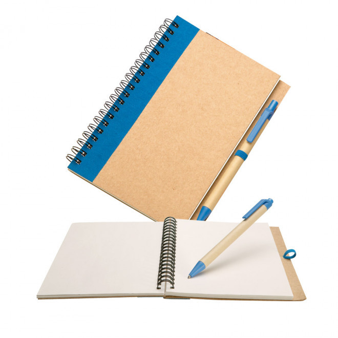 CARNET PERSONNALISÉ NON LIGNÉ AVEC STYLO RECYCLÉS 'RAMSES'