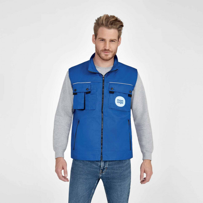 BLOUSON PERSONNALISABLE SANS MANCHES WORKWEAR MIXTE 'ZENITH PRO'