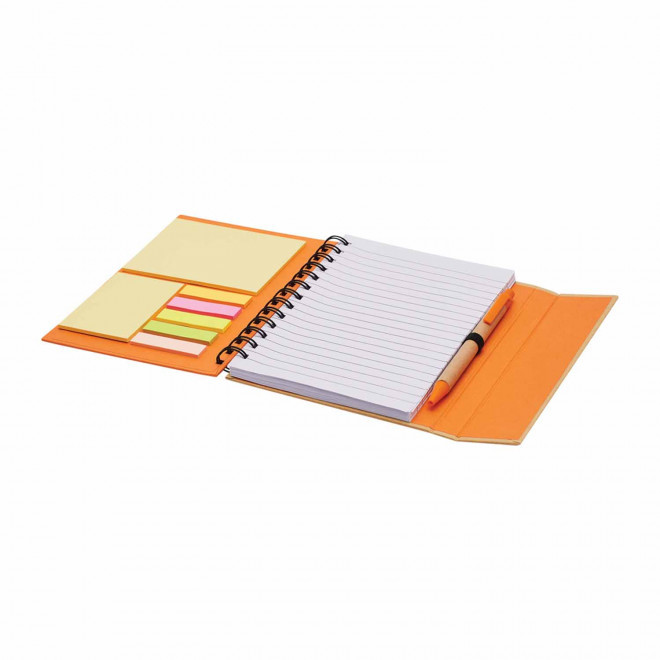 BLOC NOTES PERSONNALISABLE À SPIRALE AVEC STYLO ET MÉMOS 'MAYSPI'