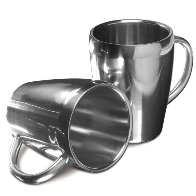 SET DE 2 MUGS PUBLICITAIRES EN INOX 'IRON'