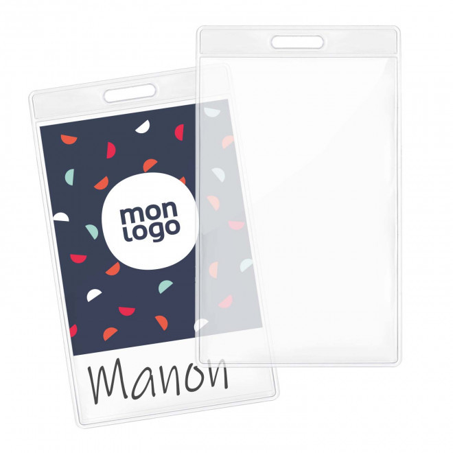 PORTE BADGE VERTICAL PUBLICITAIRE 'BULA'