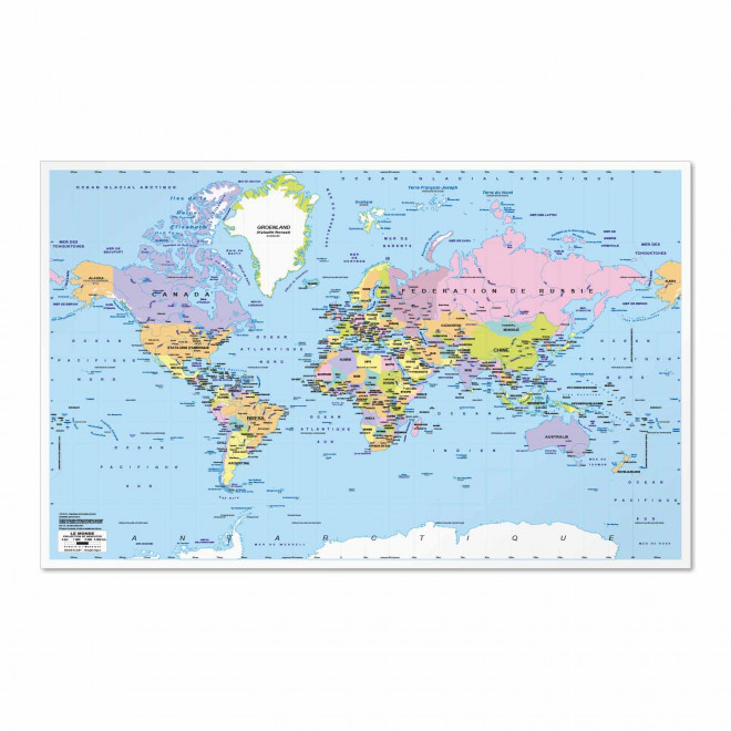 CALENDRIER BANCAIRE PERSONNALISÉ RIGIDE 65X40,5 CM 'MAP'