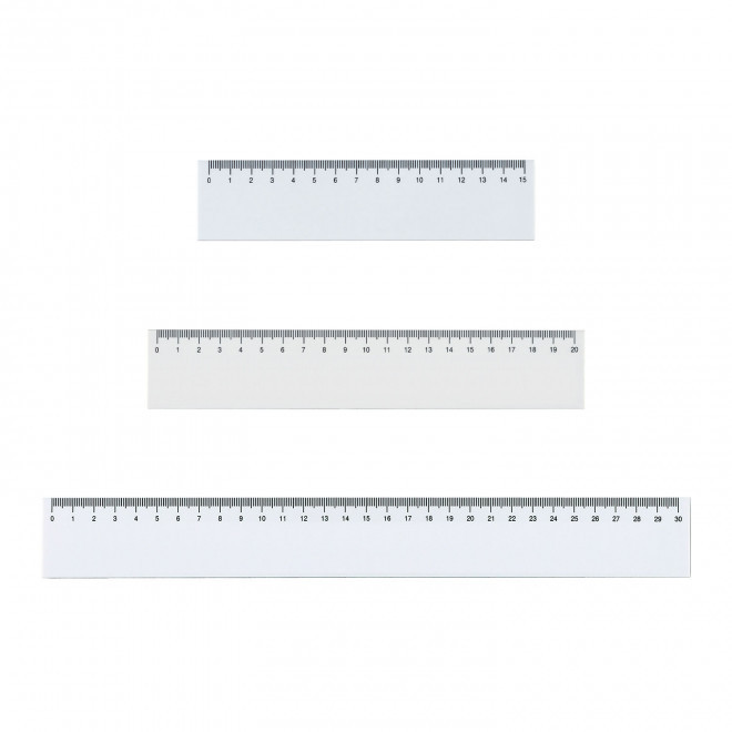 RÈGLE BLANCHE RIGIDE PUBLICITAIRE 'REGLUS'