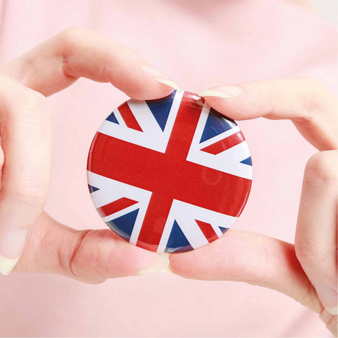 BADGE PERSONNALISÉ MÉTAL ROND MAT 'ELIAN'