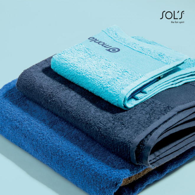 SERVIETTE D'INVITE PERSONNALISÉE COULEUR 30x50 CM 'ISLAND'