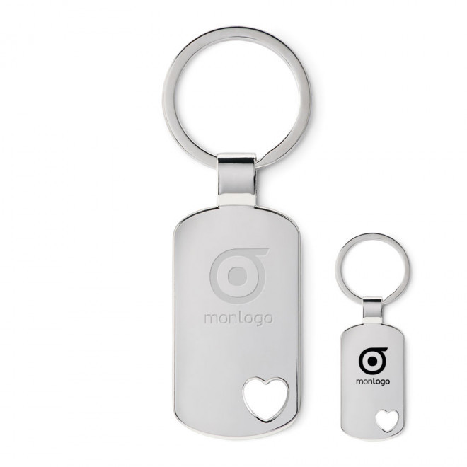 PORTE CLÉS PERSONNALISÉ EN MÉTAL AVEC COEUR 'CORAZ'