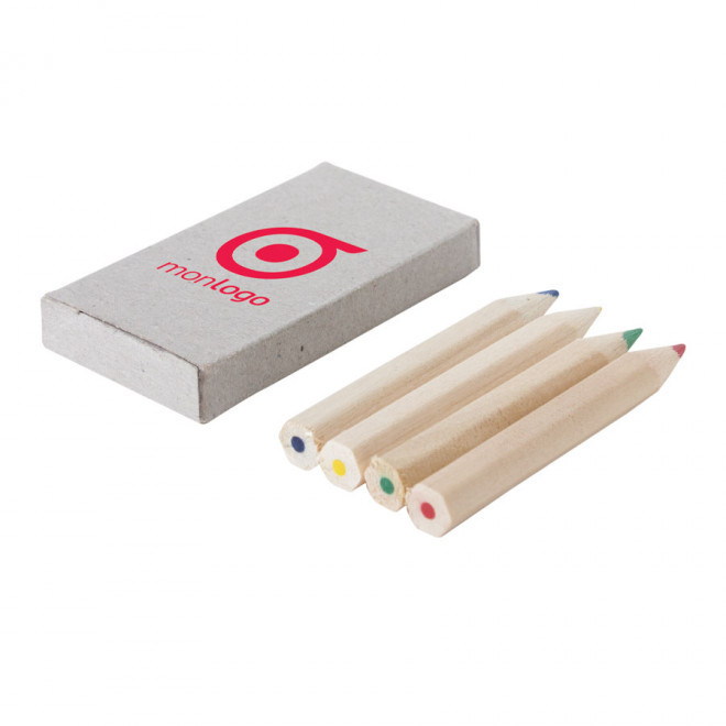 ÉTUI DE 4 MINI CRAYONS DE COULEUR 'MATHILDA'