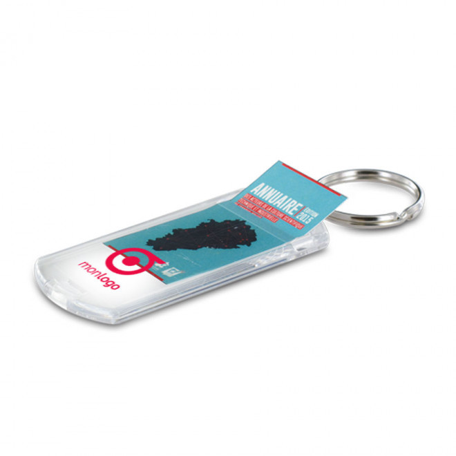 PORTE CLÉS PUBLICITAIRE AVEC INSERT 'NOOT'