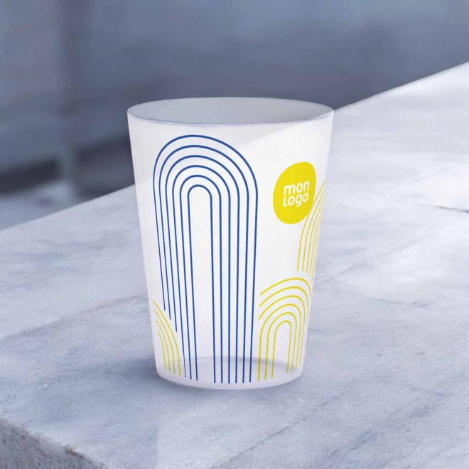 GOBELET RÉUTILISABLE PERSONNALISABLE QUADRI 15 CL 'CUP'