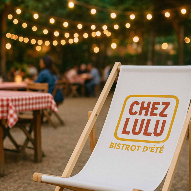 TRANSAT CHILIENNE PERSONNALISABLE EN BOIS 'LONG ISLAND'