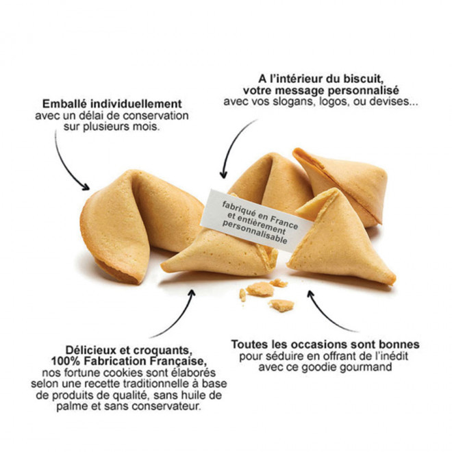 FORTUNE COOKIE AVEC CARTONNETTE PERSONNALISÉ 'PREDI'